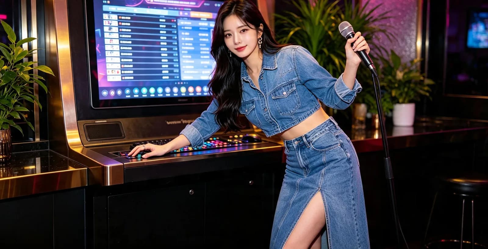 해운대 퍼블릭노래방 최신 노래방 기기 화면